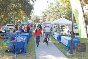 View of the entire 2016 Sustainable Transportation Fair, with all organizations tabling