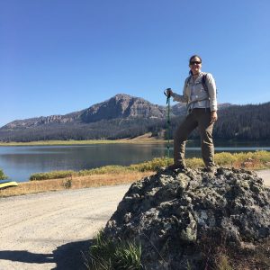 UF BATS staff member Angelique Hennon (GIS/CAD Technicain) hiking in Wyoming. 