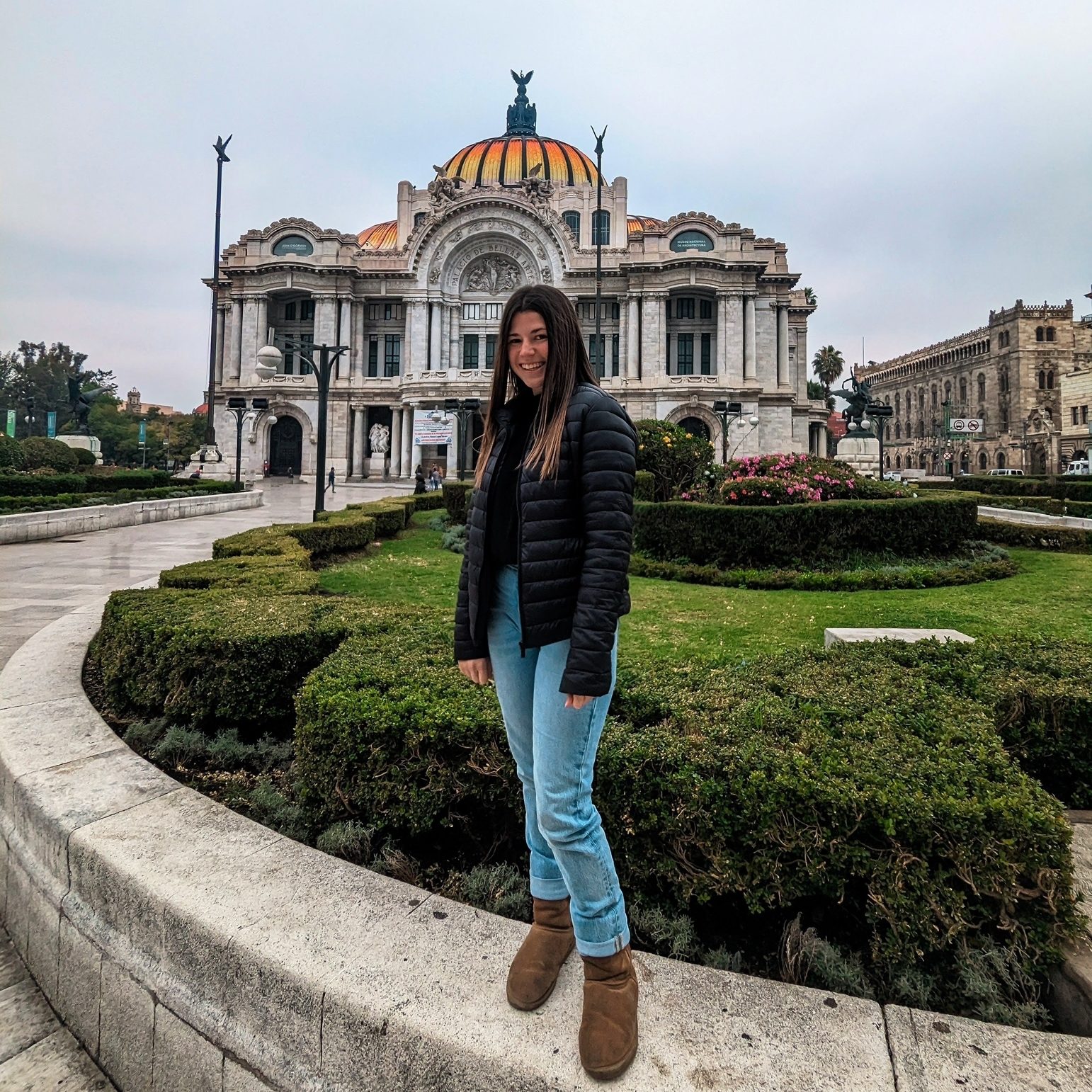 UF Student Gali Polichuk posing in a city.