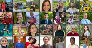 Headshot images of 28 different UF Green Gator of the Month recipients.